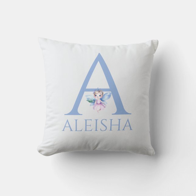 Custom Name My Little Fairy Throw Pillow (Front)