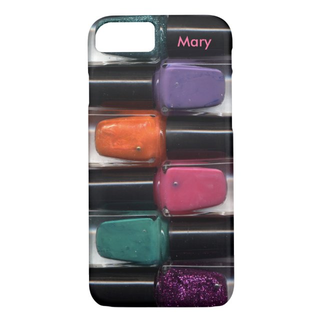 Custom Name Nail Polish iPhone 7 Case (Back)