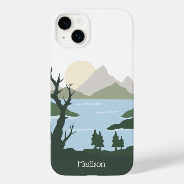 Custom Name Nature Illustration Case-Mate iPhone Case (Back)