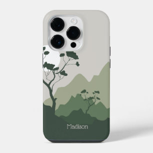 Custom Name Nature Illustration iPhone 14 Pro Case