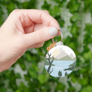 Custom Name Nature Illustration Keychain