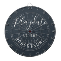 Custom Name Navy Blue White Playdate Minimalist