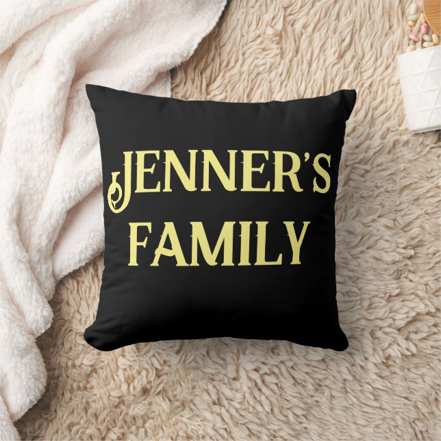 CUSTOM NAME NEON GREEN Throw Pillow Kussen. (Blanket)
