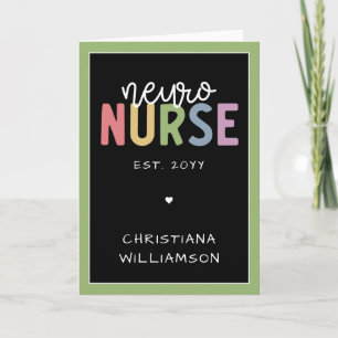 Custom Name Neuro Nurse Neuroscience Nurse Card