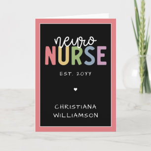 Custom Name Neuro Nurse Neuroscience Nurse Gifts Card