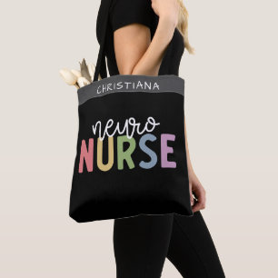Custom Name Neuro Nurse Neuroscience Nurse Gifts Tote Bag