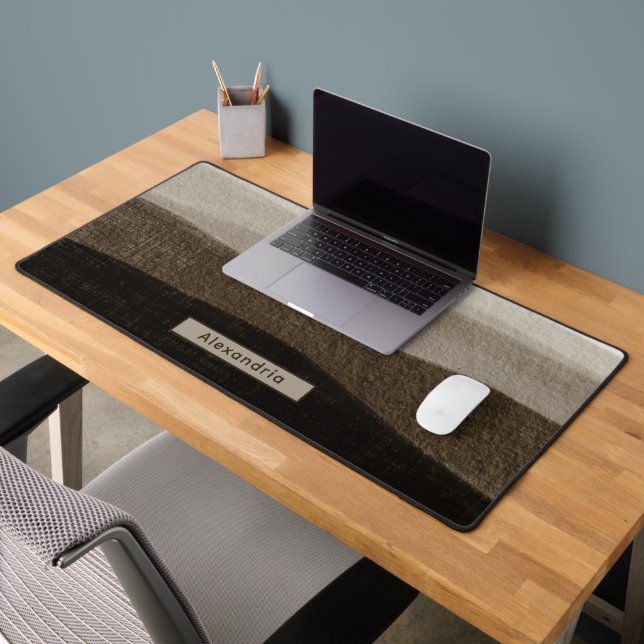 Custom Name Neutral Browns Office Gift Deskmat (Office 2)