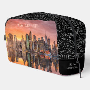 Custom Name New York City Skyline Dopp Kit