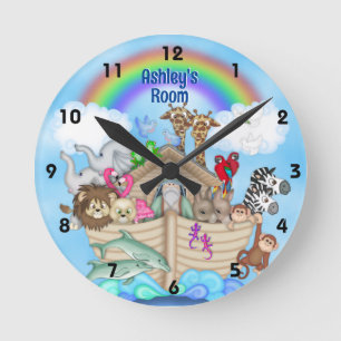 Custom Name Noah's Ark Wall Clock