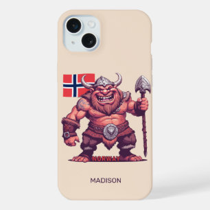 Custom Name Norwegian Troll iPhone 15 Plus Case