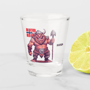 Custom Name Norwegian Troll Shot Glass