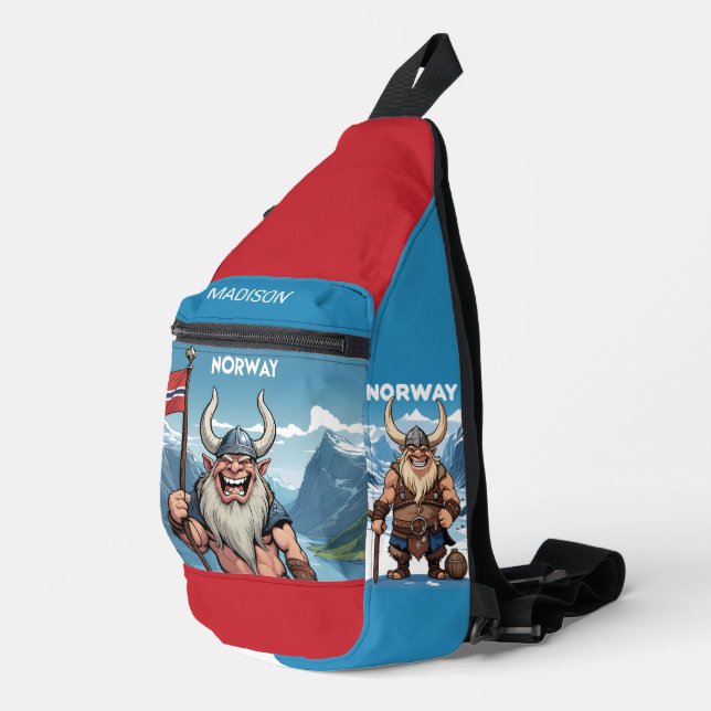 Custom Name Norwegian Troll Sling Bag (Right Corner)