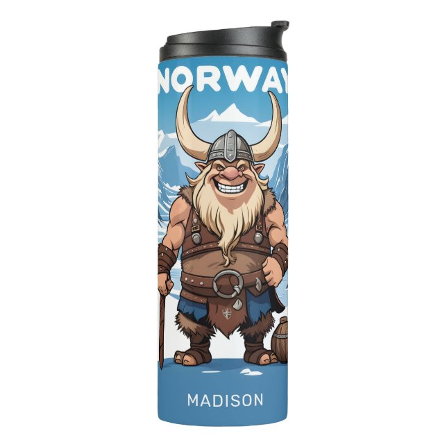Custom Name Norwegian Troll Thermal Tumbler (Rotated Left)