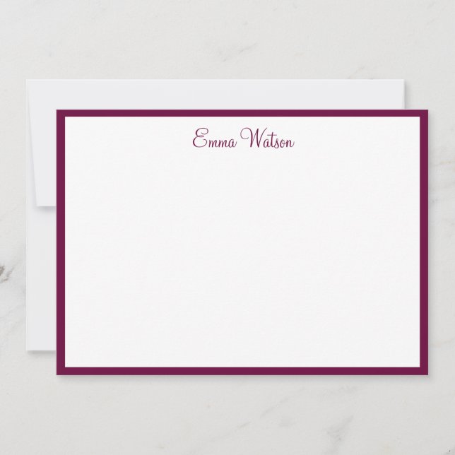 Custom Name Note Card (Front)
