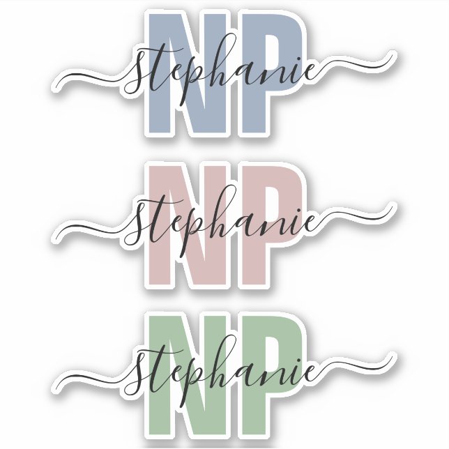 Custom Name NP Nurse Practitioner Personalized (Front)