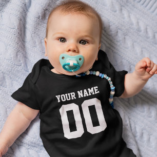 Custom Name Number Baby Football Jersey Bodysuit