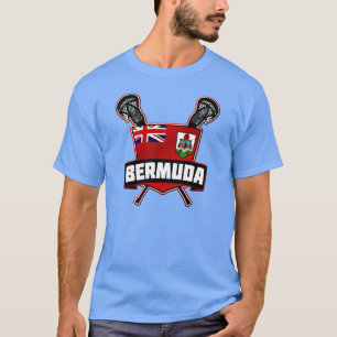 Custom Name & Number Bermuda Flag Lacrosse T-Shirt