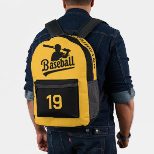 Custom Name, Number & Colour Baseball Printed Backpack