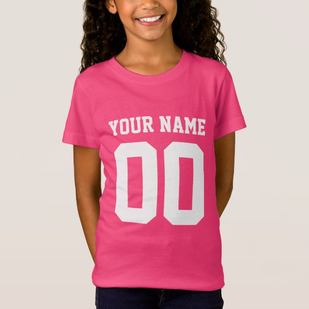 Custom Name Number Girls Football Jersey Shirt Zazzle