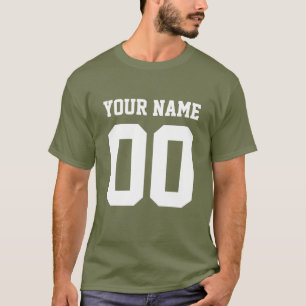Custom Name Number Men's Football T-Shirt