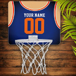 Custom Name/Number Mini Basketball Hoop<br><div class="desc">Fun jersey design in your favourite team's colours,  personalized with your name and number.</div>