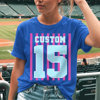Custom Name Number Sport Jersey T-Shirt
