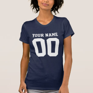 Custom Name Number Women's Football T-Shirt