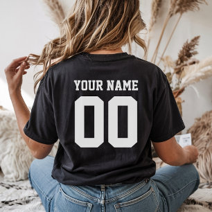 Custom Name Number Women's Football T-Shirt