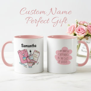 Custom Name Nurse Coffee Mug Gift