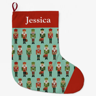 Custom Name Nutcracker Large Christmas Stocking