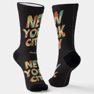 Custom name NYC Typography Socks