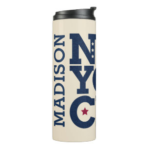 Custom name NYC Typography tumbler
