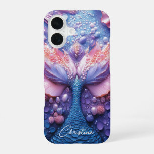 Custom Name Ocean Fantasy Rainbow Mermaid Scale iPhone 16 Case