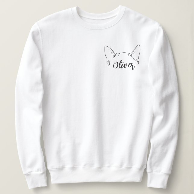 Custom Name Ocicat Cat Mom  Sweatshirt (Design Front)