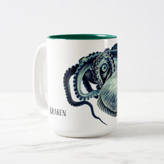 Custom Name Octopus Squid Nautilus Argonaut Two-Tone Coffee Mug