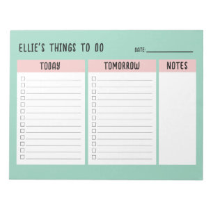Custom Name Office To Do Gift Check List Notepad