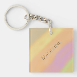 Custom Name on Cotton Candy Colours Keychain