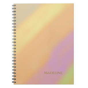 Custom Name on Cotton Candy Colours Notebook