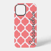 Custom Name on Pink Moroccan Trellis