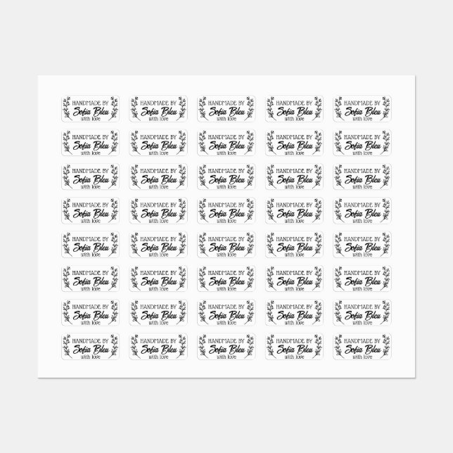 Custom name or company name fabric clothing labels (Sheet)