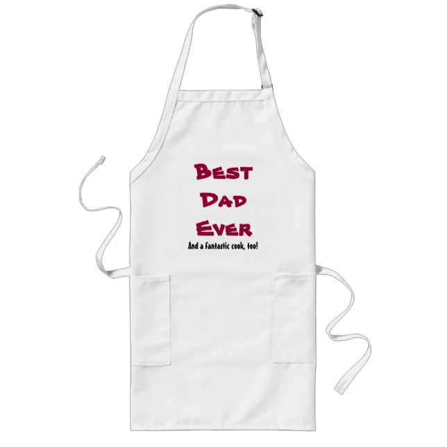 Custom Name or Sentiment Best Dad Ever V3 Long Apron (Front)