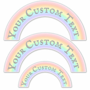 Custom Name or Text Set of 3 Rainbow Arch