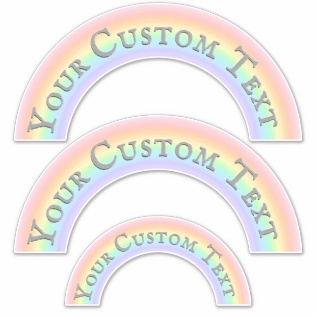 Custom Name or Text Set of 3 Rainbow Arch (Front)