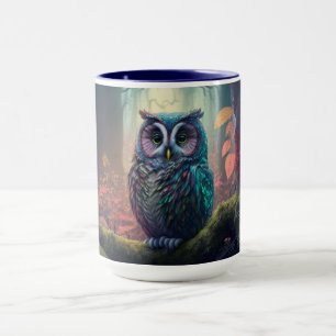 Custom Name Owl Forest Mug