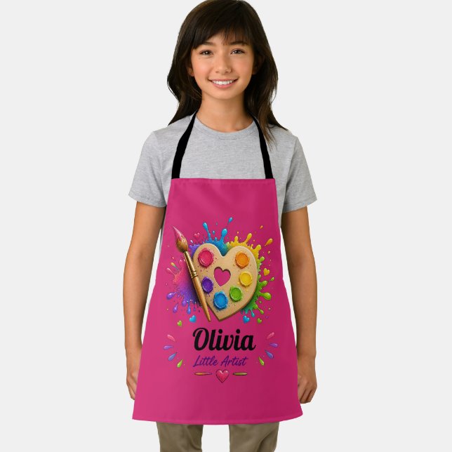  Custom Name,Painting Palette Personalized Art Apron (Insitu)