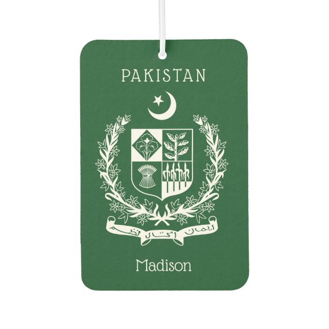 Custom Name Pakistan Air Freshener (Front)