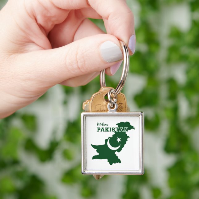 Custom Name Pakistan Keychain (Hand)