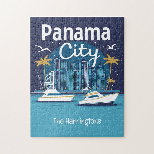 Custom Name Panama City Jigsaw Puzzle (Vertical)