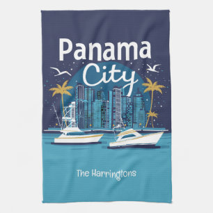 Custom Name Panama City Kitchen Towel