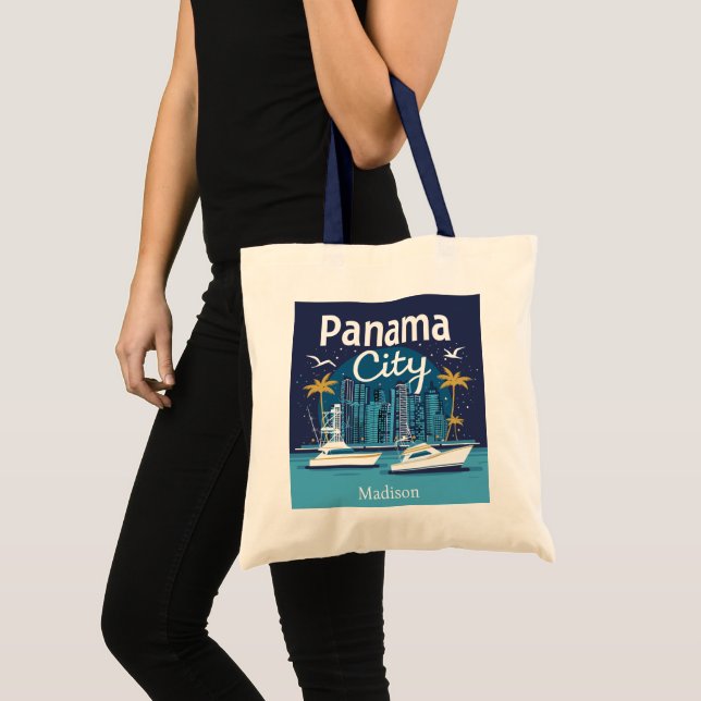 Custom Name Panama City Tote Bag (Front (Product))